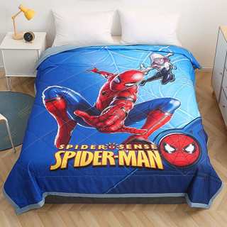 ผ้าห่ม ผ้านวม แบบบาง ลายการ์ตูน Spiderman Naruto Minecraft Elsa Pikachu แบบเรียบง่าย แฟชั่นฤดูใบไม้ผลิ และฤดูร้อน สําหรับเตียงนอน