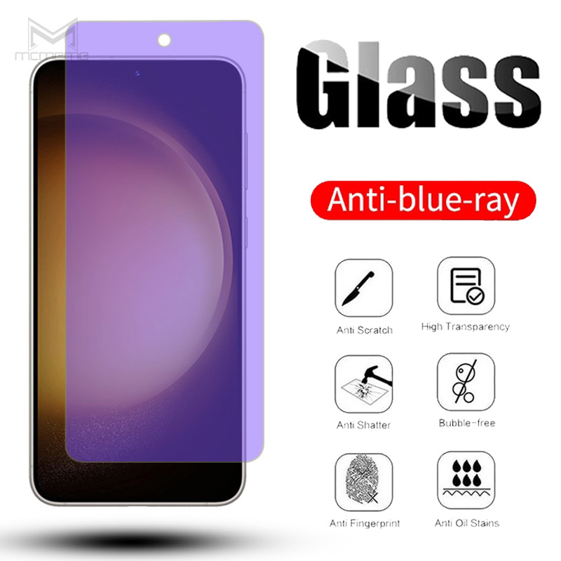 ฟิล์มกระจกกรองแสง แบบเต็มจอ ช่วยถนอมสายตา สำหรับ Samsung Galaxy S25 FE S24 Plus S23 S22 S20 S21 S10 Note 10 Lite