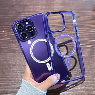 【Clear Hard case/Purple】เคส compatible for iPhone 15 pro max case