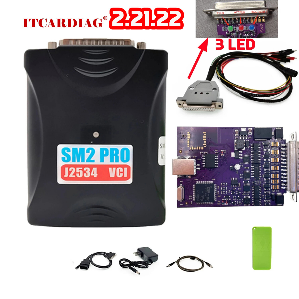 ของแท้ SM2 Pro J2534 VCI ECU สายเคเบิลบูทโปรแกรมเมอร์ อ่านและเขียน ECU PCM 67 IN 1 FLASH EEPROM 3 LE