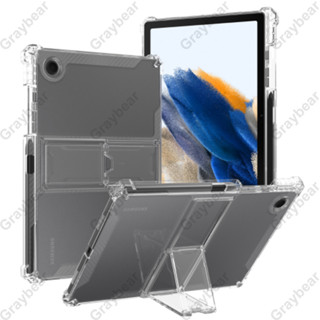 Clear Case Samsung Tab A8 10.5, A7 Lite, S7 T870, S7 FE T970, S8 X700, S8 Ultra X900 Transparent Casing Silicone Back Stand Cover With Pen Slot