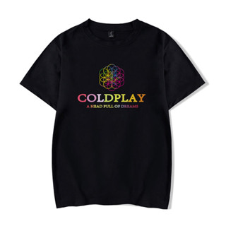 Full Cotton T-shirt Rock Band Coldplay เสื้อยืดแขนสั้น ผ้าฝ้าย พลัสไซซ์ สําหรับผู้ชาย และผู้หญิง XXS-4XL 2129B