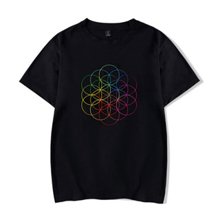 Rock Band Coldplay เสื้อยืดแขนสั้น ผ้าฝ้าย พิมพ์ลายวงร็อค ขนาดใหญ่ สําหรับผู้ชาย และผู้หญิง Big Size XXS-4XL 2129A