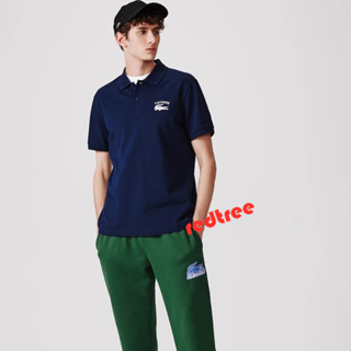 Lacoste เสื้อโปโล แขนสั้น สีน้ําเงินเข้ม สําหรับผู้ชาย