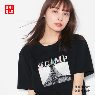 Uniqlo เสื้อยืด แขนสั้น ทรงหลวม พิมพ์ลาย สําหรับผู้หญิง (UT) 465741 Uniqlo