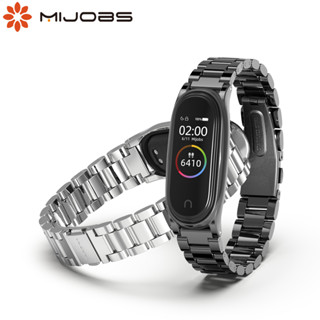 Mijobs สายโลหะสําหรับ Xiaomi Mi Band 9 8 สร้อยข้อมือสมาร์ทสํ…