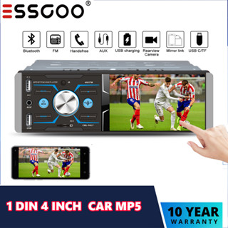 Essgoo เครื่องเล่น MP5 วิทยุ FM บลูทูธ หน้าจอสัมผัส 4 นิ้ว พร้อมวิทยุ FM สําหรับรถยนต์