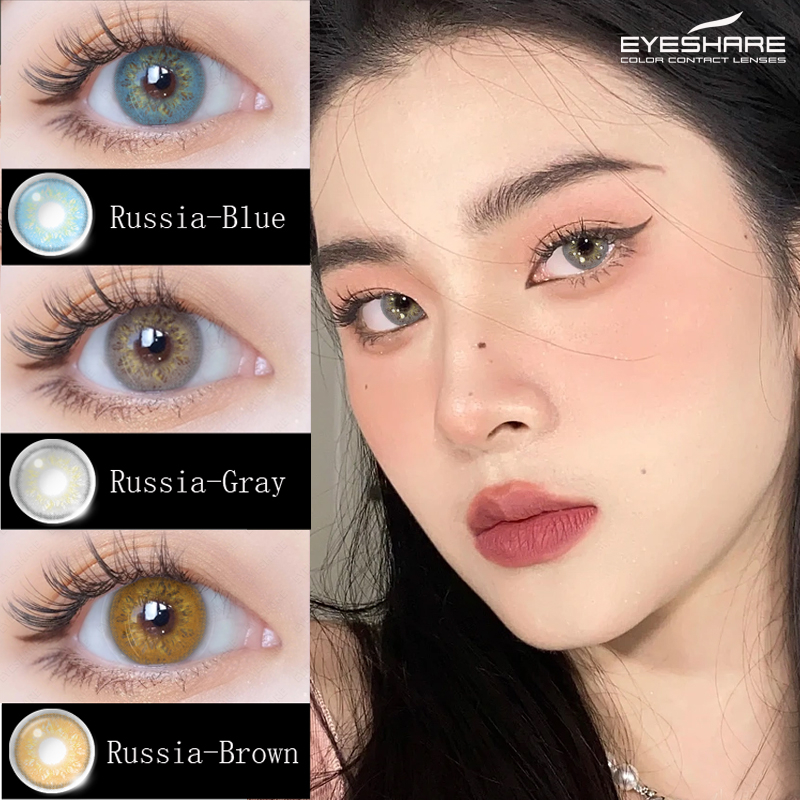 [COD&Read Stock] EYESHARE คอนแทคเลนส์สี สไตล์รัสเซีย สําหรับแต่งหน้า 1 คู่