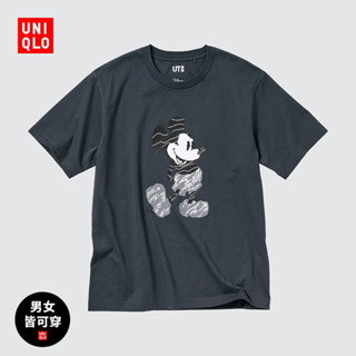 Uniqlo เสื้อยืดแขนสั้น พิมพ์ลายมิกกี้เมาส์ สําหรับผู้ชาย และผู้หญิง (UT) 463159