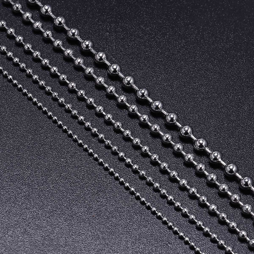 โซ่ไข่ปลา โซ่ลูกปัดสแตนเลส 5 ม. สําหรับเครื่องประดับแฟชั่น DIY