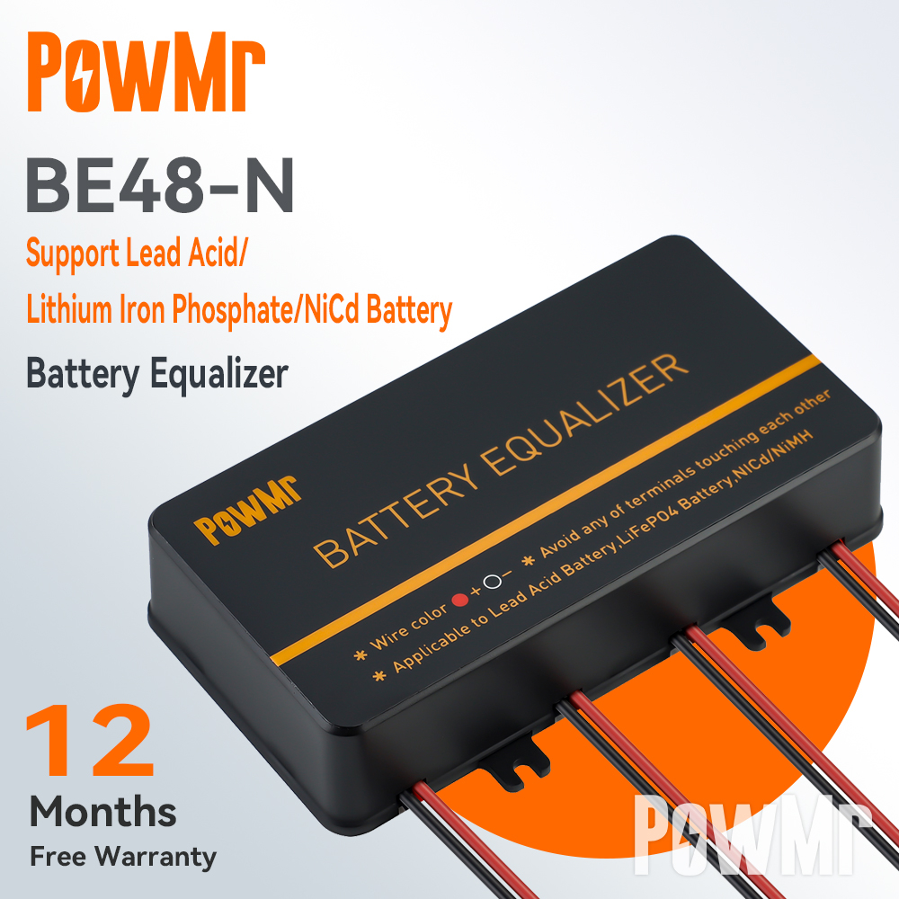【จัดส่งในพื้นที่】PowMr แบตเตอรี่ Equalizer สำหรับ 4 ชิ้น 2.4 โวลต์/3.6 โวลต์/6 โวลต์/9 โวลต์/12 โวลต์ตะกั่ว - กรด/ลิเธียมเหล็กฟอสเฟต/นิกเกิลแคดเมียมรอง Ni/MH แบตเตอรี่ Balancer