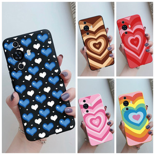 ใหม่ เคสโทรศัพท์มือถือ ซิลิโคนนิ่ม พิมพ์ลายหัวใจน่ารัก สําหรับ Huawei nova 11 11i 2023