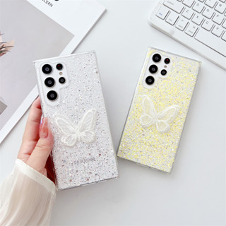 เคสซิลิโคนนิ่ม ปักเลื่อมคริสตัล ผีเสื้อ 3D สําหรับ XiaoMi POCO M4PRO F4 X3NFC Mi 11Lite 11T Redmi Note 11 10 8 Pro