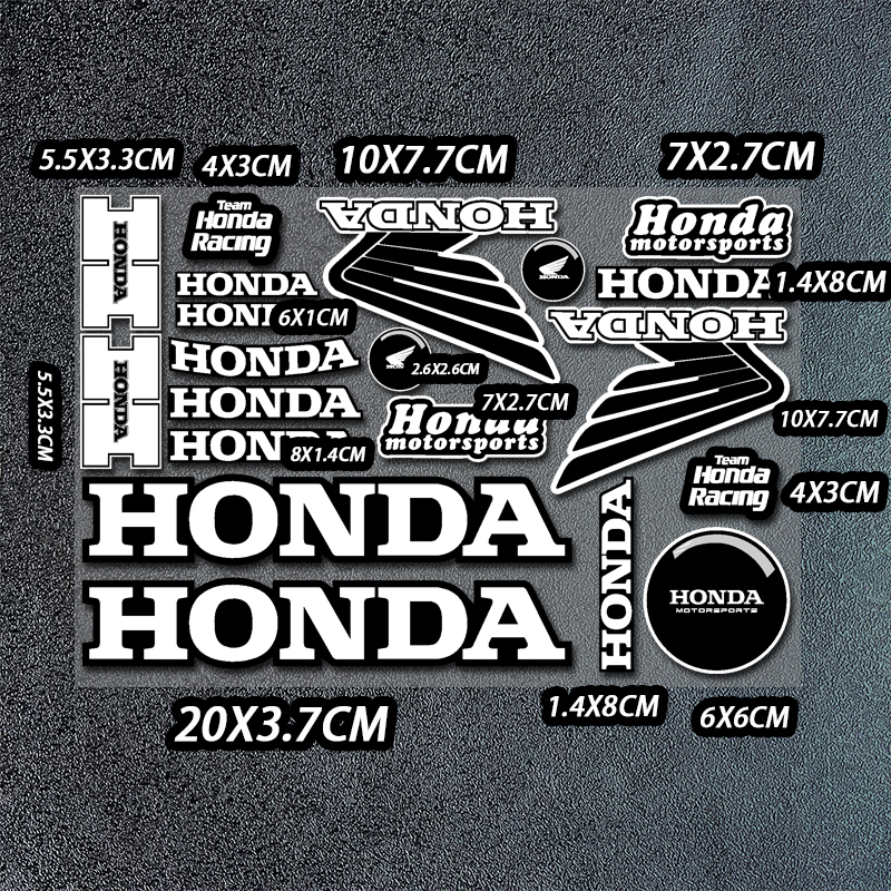 สติกเกอร์สะท้อนแสง กันน้ํา 20X29 ซม. สําหรับตกแต่งรถจักรยานยนต์วิบาก HONDA CBR CB CRF FORZA PCX NC AF ADV NSS SHOWA