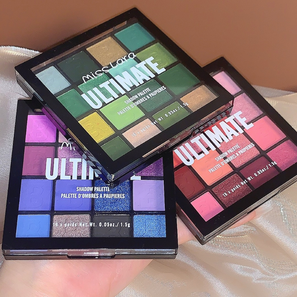 Miss lara พาเลทอายแชโดว์ ชิมเมอร์ เนื้อแมตต์ กันน้ํา 16 สี ติดง่าย หลากสี NO.MS-60