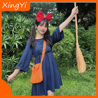 ชุดคอสเพลย์ Kikis Delivery Service Kiki แขนยาว สีฟ้า สําหรับผู้หญิง