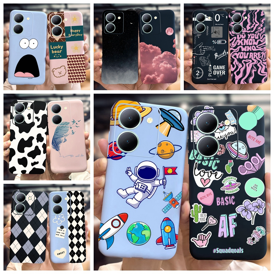 เคสโทรศัพท์มือถือแบบนิ่ม กันกระแทก ลายนักบินอวกาศน่ารัก สําหรับ Vivo Y36 4G 5G Y78M Y78 5G