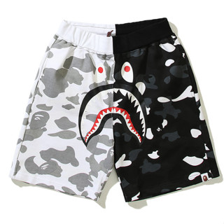 BAPE unisexกางเกงขาสั้นลายพรางผู้ชายและผู้หญิงใหม่