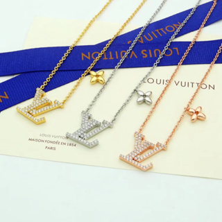 [Fashion Jewelry] ใหม่ สร้อยคอแฟชั่น ประดับเพชร รูปตัวอักษร V สไตล์คลาสสิก พร้อมโลโก้ 2023