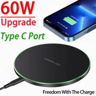 แท่นชาร์จไร้สาย 60W สําหรับ iPhone 14 13 12 11 Pro Max X Samsung Xiaomi