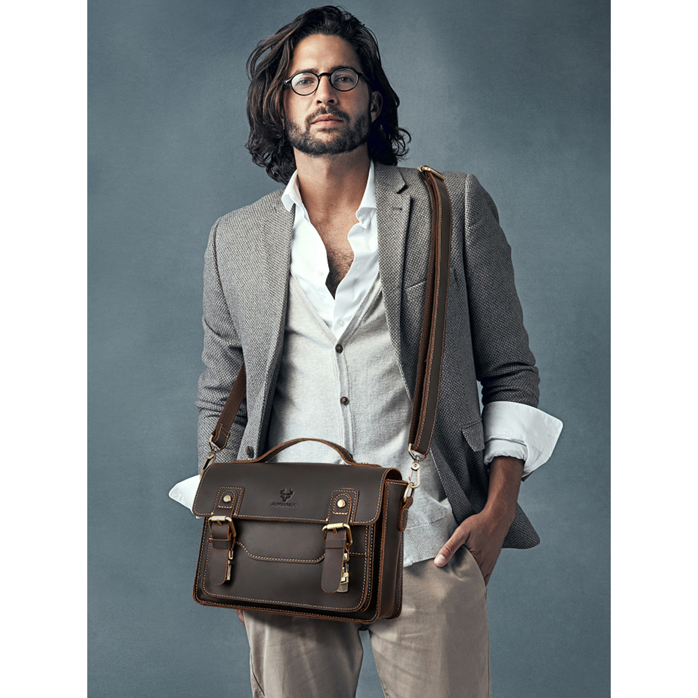 Humerpaul กระเป๋าถือ กระเป๋าสะพายข้าง ความจุขนาดใหญ่ สําหรับผู้ชาย MH636 - รูปที่ 7