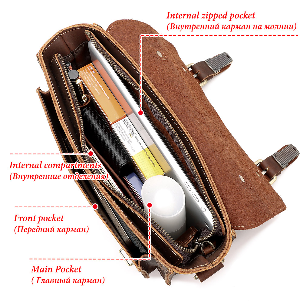 Humerpaul กระเป๋าถือ กระเป๋าสะพายข้าง ความจุขนาดใหญ่ สําหรับผู้ชาย MH636 - รูปที่ 2