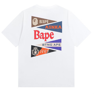 BAPEe คลาสสิคแฟชั่นเสื้อยืดแขนสั้นลําลองคอกลมสไตล์ใหม่สําหรับผู้ชายและผู้หญิง