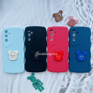 Tecno Pova Neo 2 LG6n เคสโทรศัพท์ซิลิโคน TPU นิ่ม หยัก สีพื้น การออกแบบแฟชั่น ขนาดใหญ่ พร้อมแหวนขาตั้งโทรศัพท์ แบบพกพา บางเฉียบ