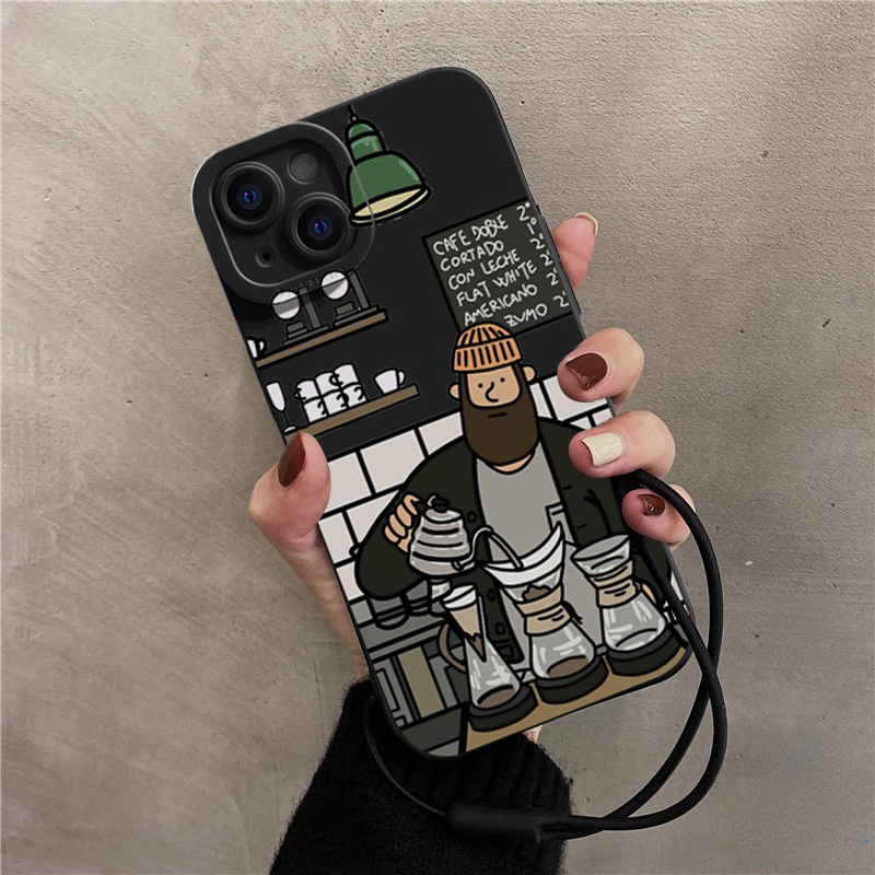 ปลอกXiaomi Redmiหมายเหตุ11 11S 9 9S 8 pro Redmi 10 10C 9 9T 9C 8 8A A1 Plusเคสโทรศัพท์Coffee Manกันก