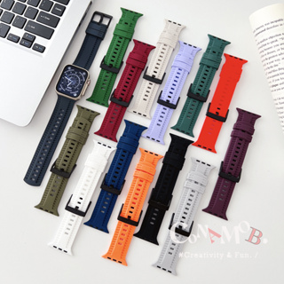 【14 สี】สายนาฬิกาข้อมือซิลิโคน ลายยาง สําหรับ iwatch series 8 Ultra 7 6 5 4 SE 3 2 1 iwatch 49 45 มม. 42 มม. 41 มม. 44 มม. 40 มม. 38 มม.