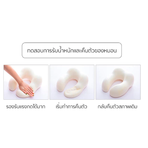 หมอนรองคอแบบพกพา นุ่ม Memory foam รองคอนเมมโมรี่โฟม หมอนรองคอรถยนต์ หมอนเดินทาง U thumbnail 10