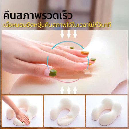 หมอนรองคอแบบพกพา นุ่ม Memory foam รองคอนเมมโมรี่โฟม หมอนรองคอรถยนต์ หมอนเดินทาง U thumbnail 5