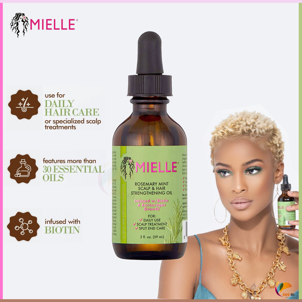 Mielle Rosemary Mint Scalp & Hair Strengthening Oil Growth Serum 2oz / 59ml ของแท้