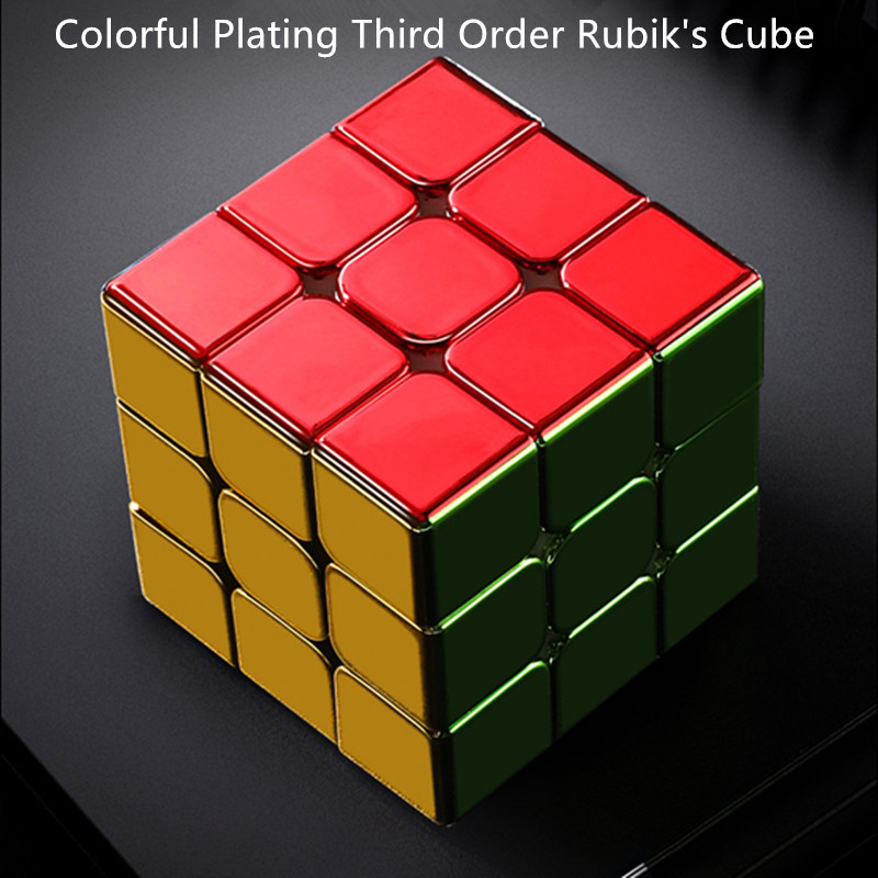 Sengso Shengshou Rubik Cube Electroplated โลหะสีทอง 3x3 4x4 M โลหะแม่เหล็กสีชุบด้วยแม่เหล็ก Rubic