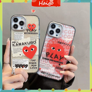 เคสโทรศัพท์มือถือ พลาสติกแข็ง CDG PLAY ลายโลโก้ แฟชั่น สําหรับ iPhone14 13 12 Mini 11 PRO MAX 6 6s 7 8plus SE2 X XS XR XSMAX #Hg5628