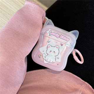 เคสหูฟังซิลิโคน TPU แบบนิ่ม ลายการ์ตูนแมวน่ารัก 3D สําหรับ Airpods 1 2 3 Pro 2nd