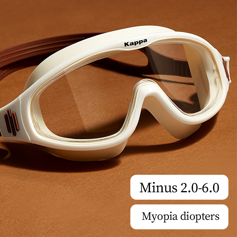 Kappa สายตาสั้น / สายตาสั้น ลบ 2.0-6.0 ผู้ใหญ่ Unisex แว่นตาว่ายน้ํา กรอบใหญ่ หน้ากากว่ายน้ํา