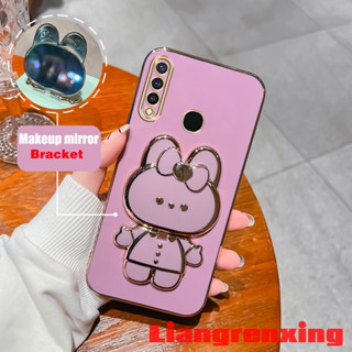 เคสโทรศัพท์มือถือซิลิโคน แบบนิ่ม ลายกระต่าย พร้อมกระจกแต่งหน้า สําหรับ VIVO Y11 VIVO Y12 VIVO Y15 VIVO Y17 VIVO Y19 VIVO Z1 PRO DDTZJ01