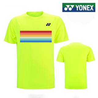 Yonex เสื้อกีฬาแบดมินตัน แขนสั้น ระบายอากาศ สําหรับผู้ชาย และผู้หญิง เหมาะกับการเล่นเทนนิส กีฬา ฟิตเนส