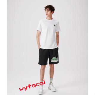 Lacoste เสื้อยืด คอกลม แขนสั้น ผ้าฝ้าย สําหรับผู้ชาย