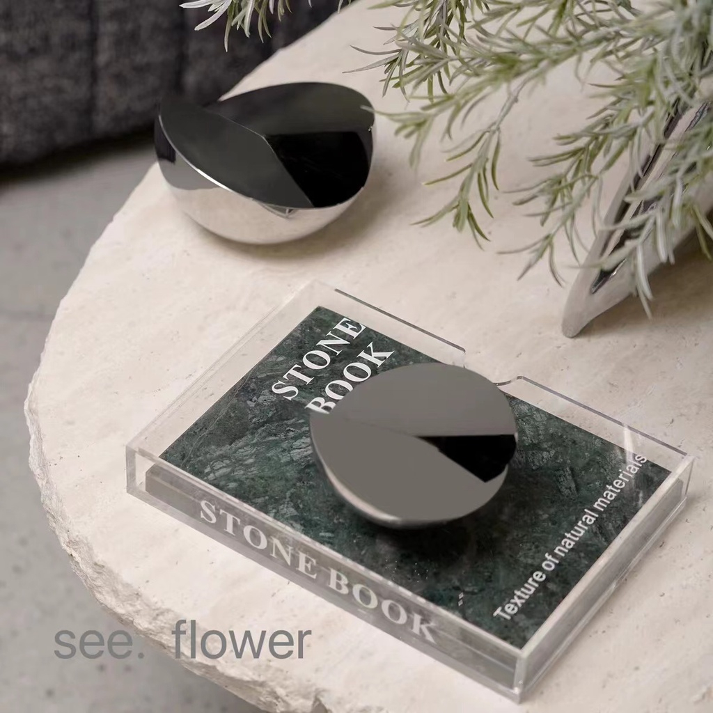 [SEE✿ ดอกไม้] ที่เรียบง่ายทันสมัยหินอ่อนตกแต่งหนังสืออะคริลิจําลองหนังสือรุ่นห้องศึกษาแสดงนุ่มตกแต่งระดับไฮเอนด์ศิลปะที่ทันสมัยหินอ่อนตกแต่งหนังสือห้องนุ่มตกแต่งพร็อพหนังสือจําลองทีวีการ