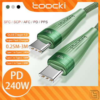 Toocki สายชาร์จแล็ปท็อป Type C 240W เป็น Type C 100W 60W USB Type C ชาร์จเร็ว สําหรับ HUAWEI Xiaomi POCO Type C