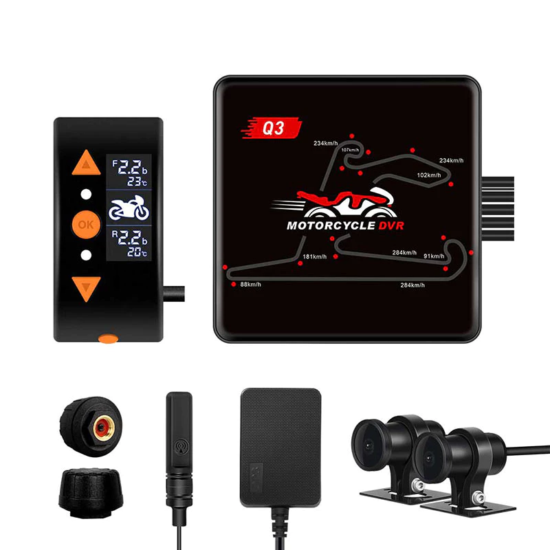 Vsys SYS กล้องบันทึกวิดีโอ WiFi 1080p FHD DVR กันน้ํา ติดตั้งง่าย สําหรับติดด้านหน้า และด้านหลังรถมอเตอร์ไซค์