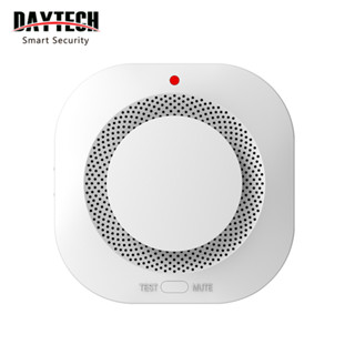 Daytech เครื่องตรวจจับควันไฟฟ้า ไร้สาย เซนเซอร์ตรวจจับควัน ไฟเตือนไฟไหม้ มาพร้อมแบตเตอรี่ 9V สําหรับบ้าน โรงงาน ร้านอาหาร โรงแรม SM20