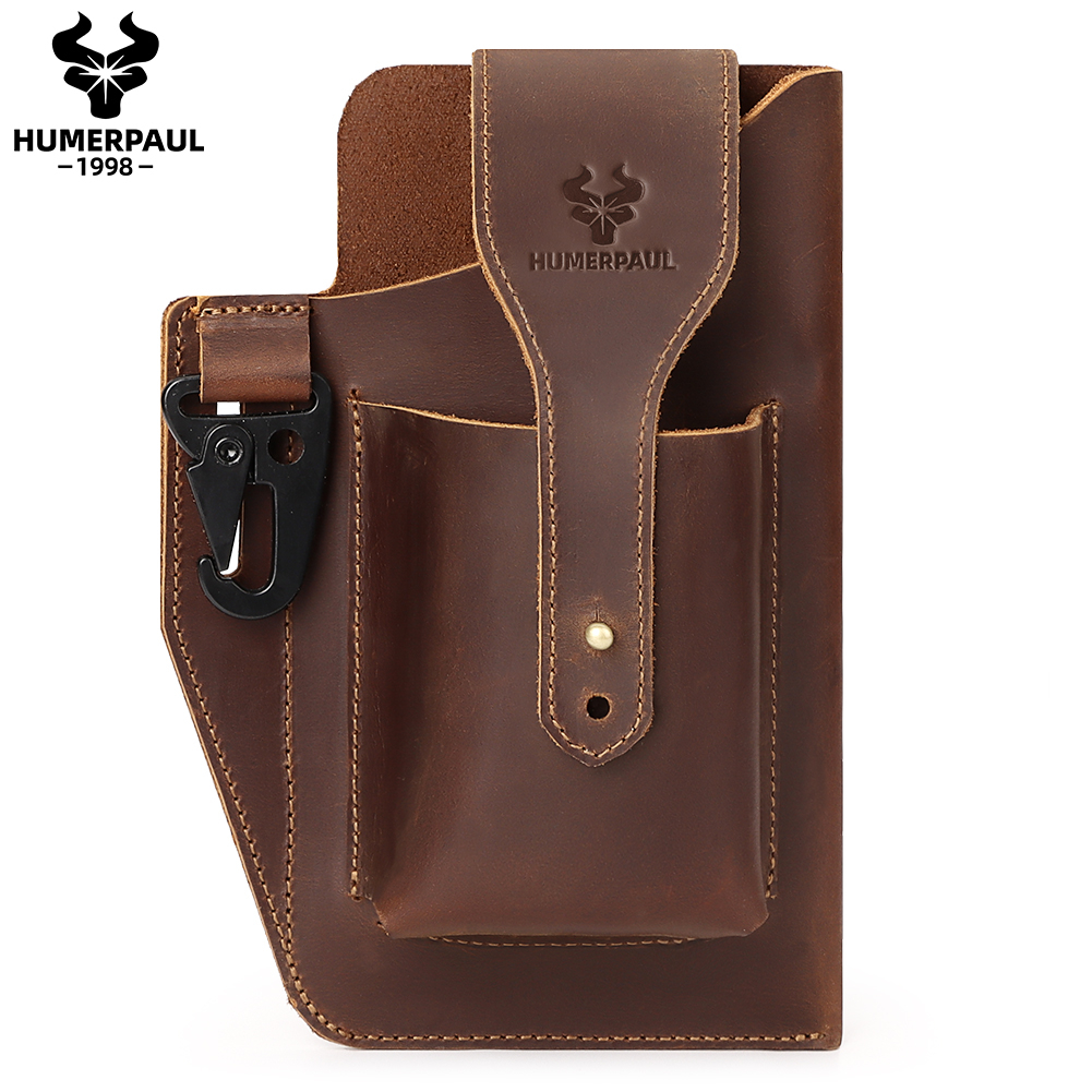 HUMERPAUL Waist Bag, Phone Bag, Key Bag Genuine Leather