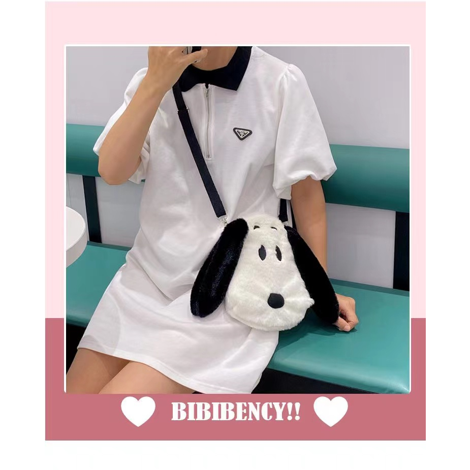 กระเป๋าเป้สะพายหลัง กระเป๋าสะพายไหล่ ขนาดเล็ก ลายการ์ตูน Snoopy สําหรับนักเรียน