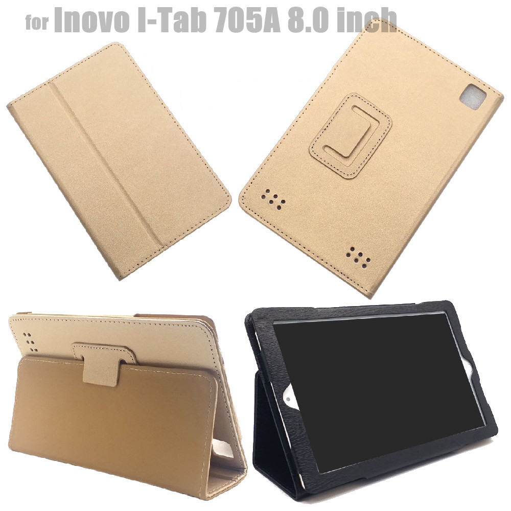 Inovo I-Tab 705A 8.0 inch Tablet Cover Silk Pattern Cover Flip Foldable Stand Full Body Protective Case