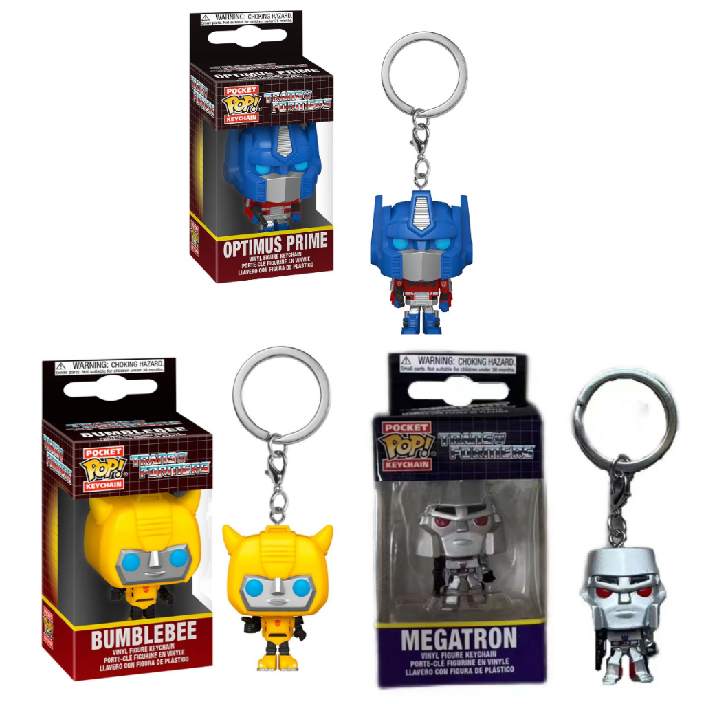 Funko Pop! พวงกุญแจฟิกเกอร์ Transformers Optimus Prime Bumblebee Megatron ของเล่นสําหรับเด็ก