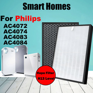 แผ่นกรองกําจัดกลิ่น HEPA แบบเปลี่ยน สําหรับ Philips AC4014 AC4072 AC4074 AC4083 AC4084 AC4085 AC4086