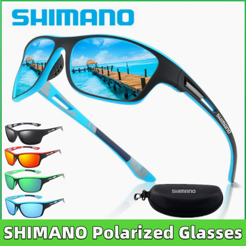 Sunglasses 111 บาท Shimano แว่นกันแดดโพลาไรซ์ UV400 แว่นตาตกปลา ผู้ชาย ผู้หญิง คลาสสิก ขี่จักรยาน เดินป่า แว่นตา Fashion Accessories
